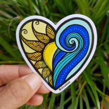 Load image into Gallery viewer, Ocean Heart Sticker
