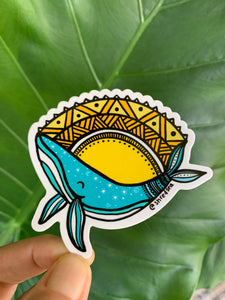 Whale & Sun Sticker