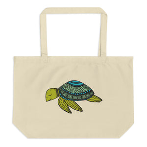 Sea Turtle / Large organic tote bag