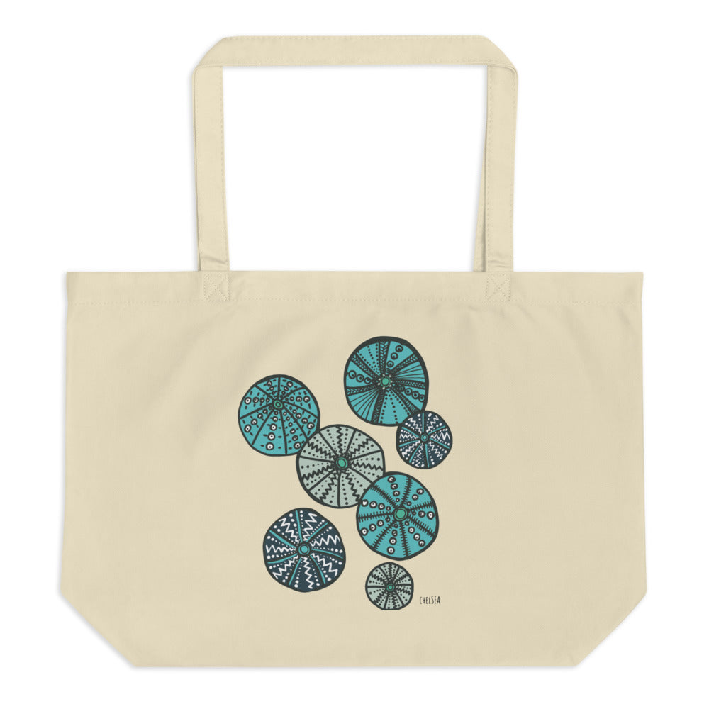 Sea Urchins / Large organic tote bag
